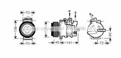 AVA QUALITY COOLING msk439 -  Компрессор, кондиционер